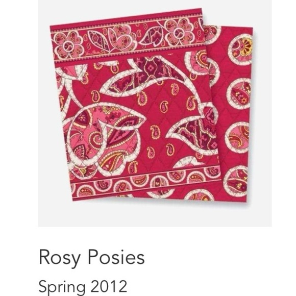 VERA BRADLEY Rosy Posey 2012 Double Eye Case Red Floral Quilted Travel Y2K - Picture 9 of 9